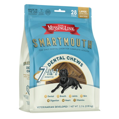 The Missing Link Smartmouth&trade; Dental Chews For Large/Extra Large Dogs 28 Count