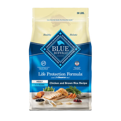 Blue Buffalo Life Protection Formula Chicken & Brown Rice Recipe Adult Dry Dog Food, 30-lb