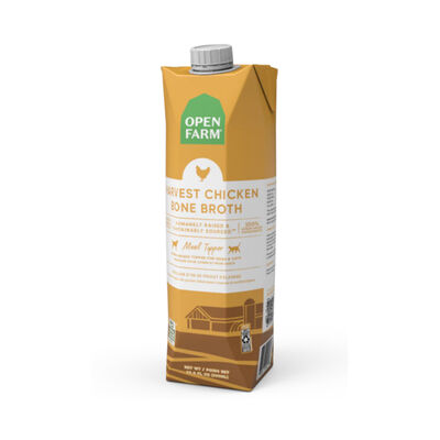 Open Farm Harvest Chicken Bone Broth for Dogs, 33.8-oz