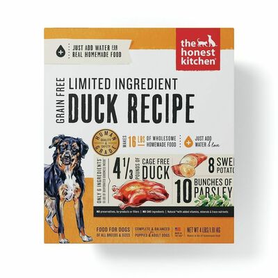 The Honest Kitchen Limited Ingredient Diet Duck Recipe Grain-Free Dehydrated Dog Food