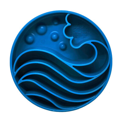Sodapup Wave Enrichment Deep Slow Feeder Bowl, Blue