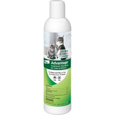 Advantage Flea & Tick Treatment Shampoo For Cats & Kittens, 8 Fl.-oz