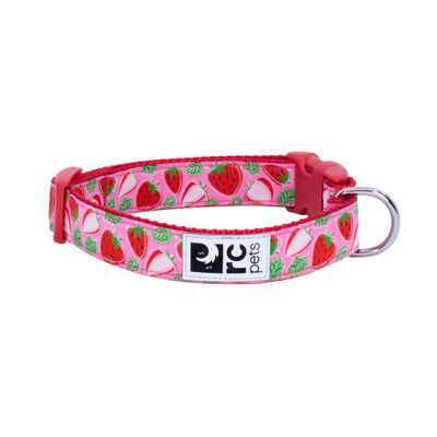 RC Pets 3/4" Dog Clip Collar Strawberries, Small
