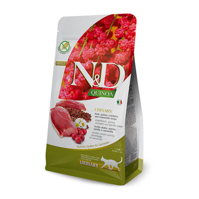 Farmina N&D Quinoa Duck Urinary Adult Dry Cat Food, 11-lb