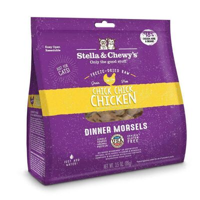 Stella & Chewy's Cat Freeze-Dried Raw, Chick Chick Chicken Dinner Morsels, 18-oz