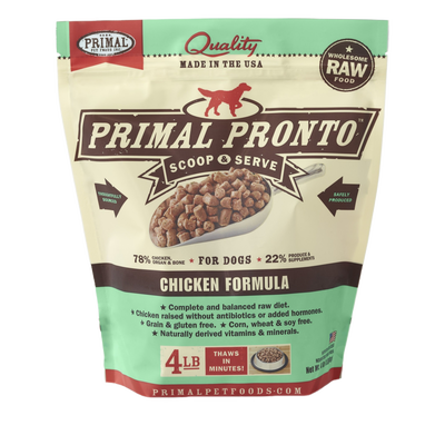 Frozen 4-lb Canine Chicken Pronto Formula 4-lb