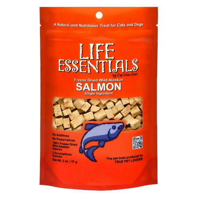 Life Essentials Wild Alaskan Salmon Freeze-Dried Cat & Dog Treats - 2-oz