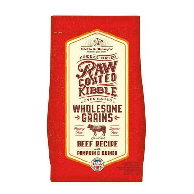 Stella & Chewy's Dog Raw Coated Kibble With Wholesome Grains, Grass-Fed Beef