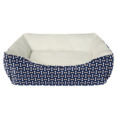 Ethical Products Sleep Zone Tossed Bones Navy Dog Bed,, 20"