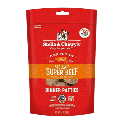 Stella & Chewy's Dog Freeze-Dried Raw, Super Beef Dinner Patties, 25-oz