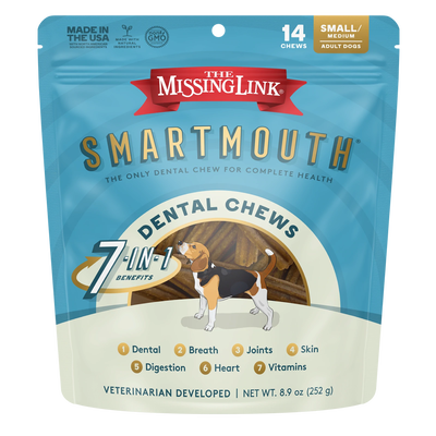 The Missing Link Smartmouth&trade; Dental Chews For Small/Medium Dogs 14 Count