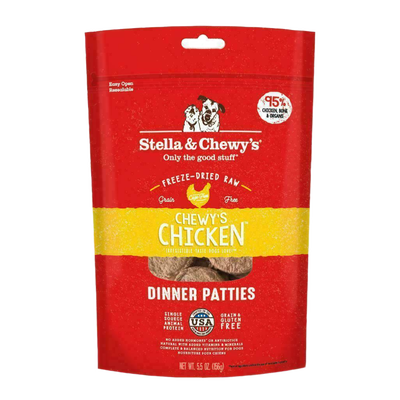 Stella & Chewy's Dog Freeze-Dried Raw, Chewy's Chicken Dinner Patties, 25-oz