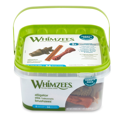 Whimzees Dog Natural Dental Chews, Variety Pack