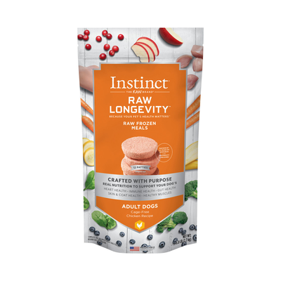 Frozen - Instinct Raw Longevity Raw Frozen Meals Cage-Free Chicken Recipe For Dogs