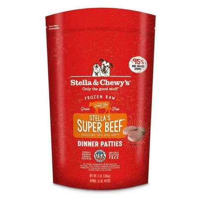 Stella & Chewy's Frozen Raw Super Beef Dinner Patties Dog Food