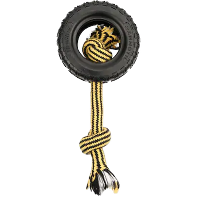 Mammoth TireBiter II Medium with Rope Dog Toy, 5-in
