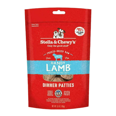 Stella & Chewy's Dog Freeze-Dried Raw, Dandy Lamb Dinner Patties, 25-oz