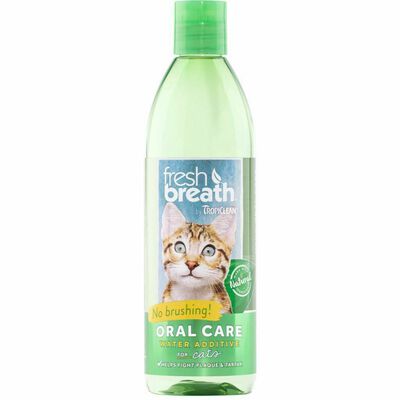 Fresh Breath By Tropiclean Oral Care Water Additive For Cats, 16-oz - Made In USA