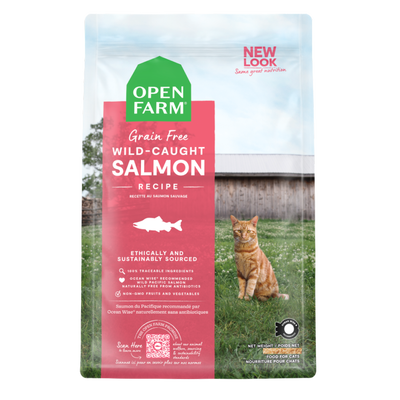 Open Farm Wild Caught Salmon Grain Free Dry Food for Cats, 4-lb