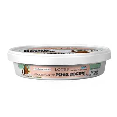Frozen Lotus Raw Vegetarian-Fed Pork Recipe For Cats, 24-oz