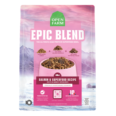 Open Farm Epic Blend Salmon & & Superfood Recipe, 18-lb