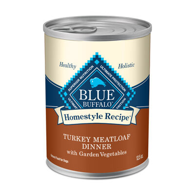 Blue Buffalo Homestyle Recipe Turkey Dinner With Garden Vegetables Adult Wet Canned Dog Food, 12.5-oz