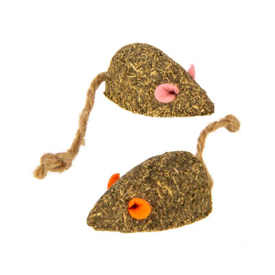 Instincts by SmartyKat Mouser Mayhem Compressed Catnip & Silvervine Cat Toys, 2-pack