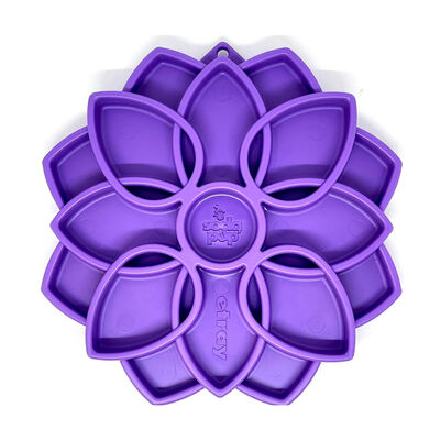 Sodapup Mandala Enrichment Shallow Slow Feeding Tray, Purple