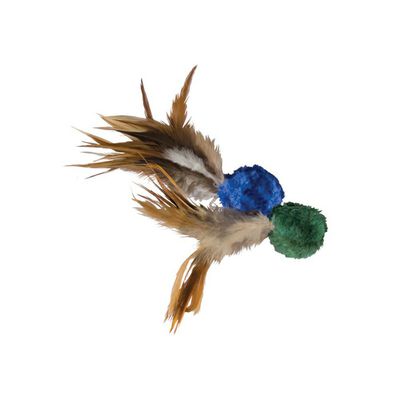 Naturals Crinkle Ball W/Feathers