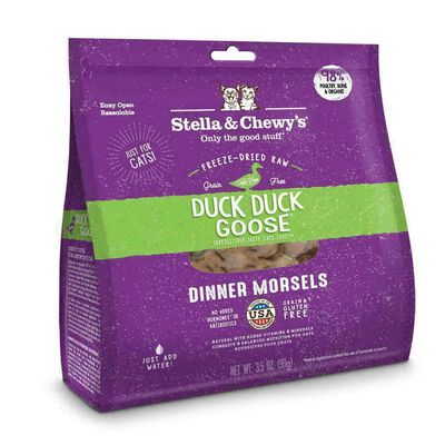 Stella & Chewy's Cat Freeze-Dried Raw, Duck Duck Goose Dinner Morsels, 18-oz