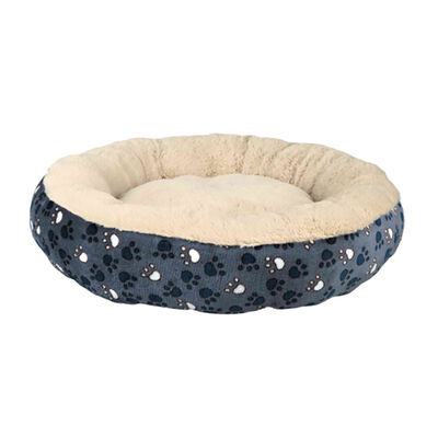 Ethical Products Sleep Zone Paws Round Bed Slate Dog Bed, 20"