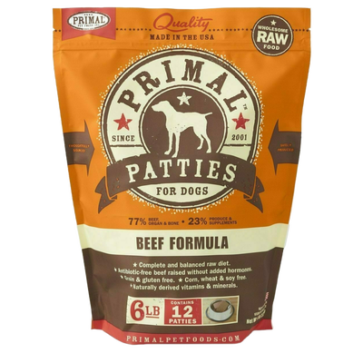 Frozen 6-lb Canine Beef Formula Patties 6-lb