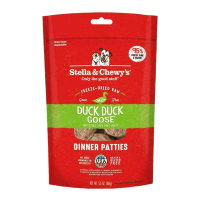 Stella & Chewy's Dog Freeze-Dried Raw, Duck Duck Goose Dinner Patties, 25-oz
