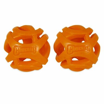 Chuckit! Medium Breathe Right Fetch Ball Dog Toy, 2-pk