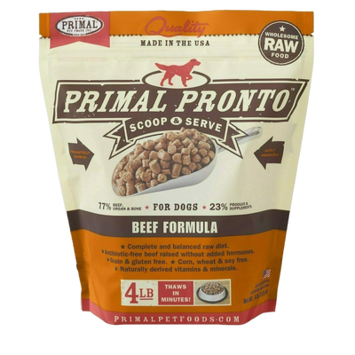 Frozen Canine Beef Pronto Formula 4-lb