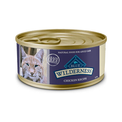Blue Buffalo Wilderness High-Protein Grain-Free Chicken Paté Recipe Adult Wet Canned Cat Food, 5.5-oz