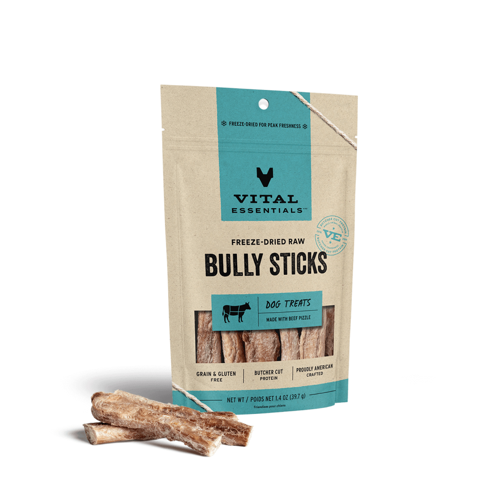Vital Essentials Freeze-Dried Bully Sticks Dog Treat, 1.4-oz image number null