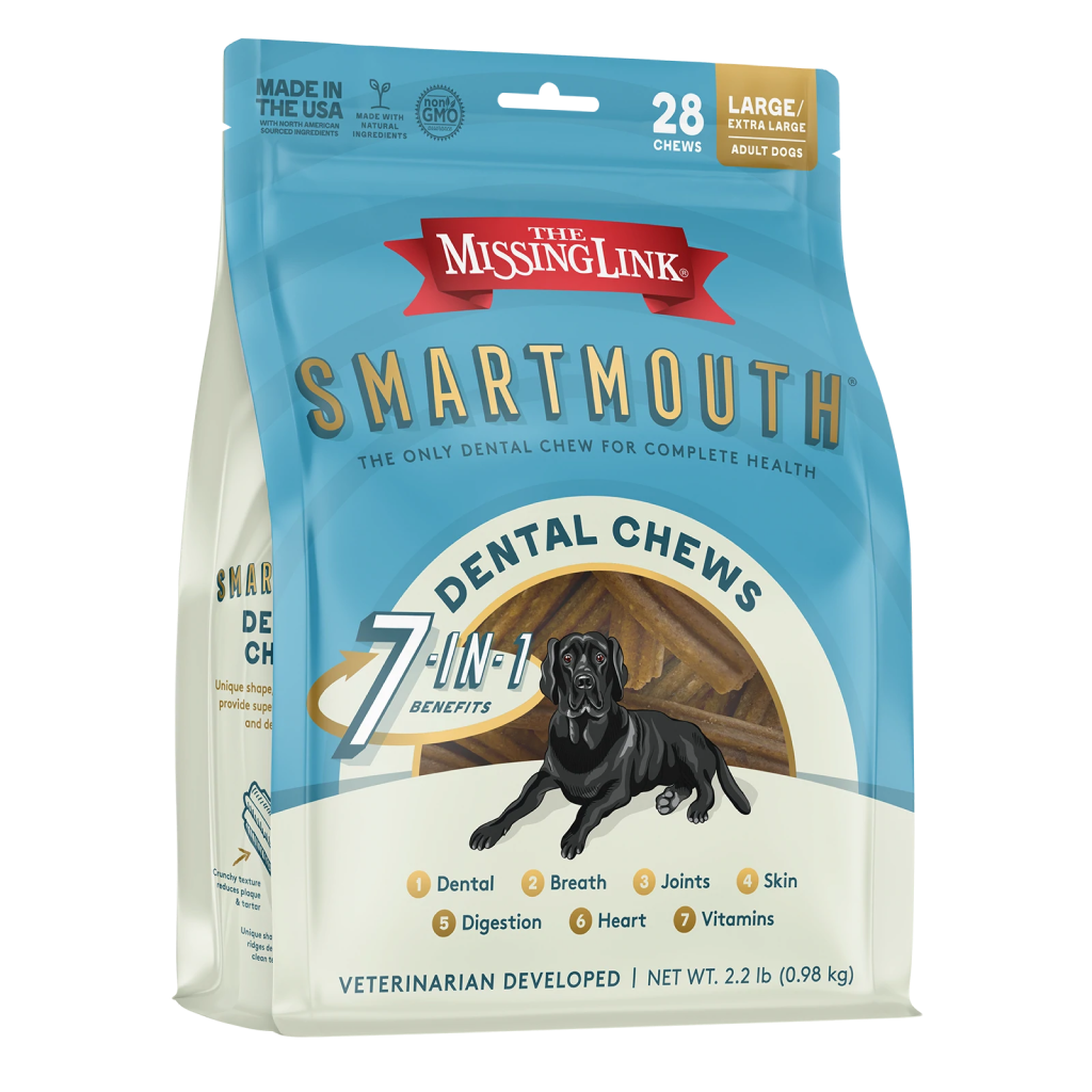 The Missing Link Smartmouth&trade; Dental Chews For Large/Extra Large Dogs 28 Count image number null