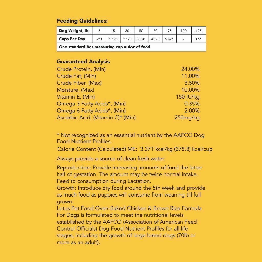 Lotus Oven-Baked Good Grains Chicken Recipe Dry Dog Food, 5-lb image number null