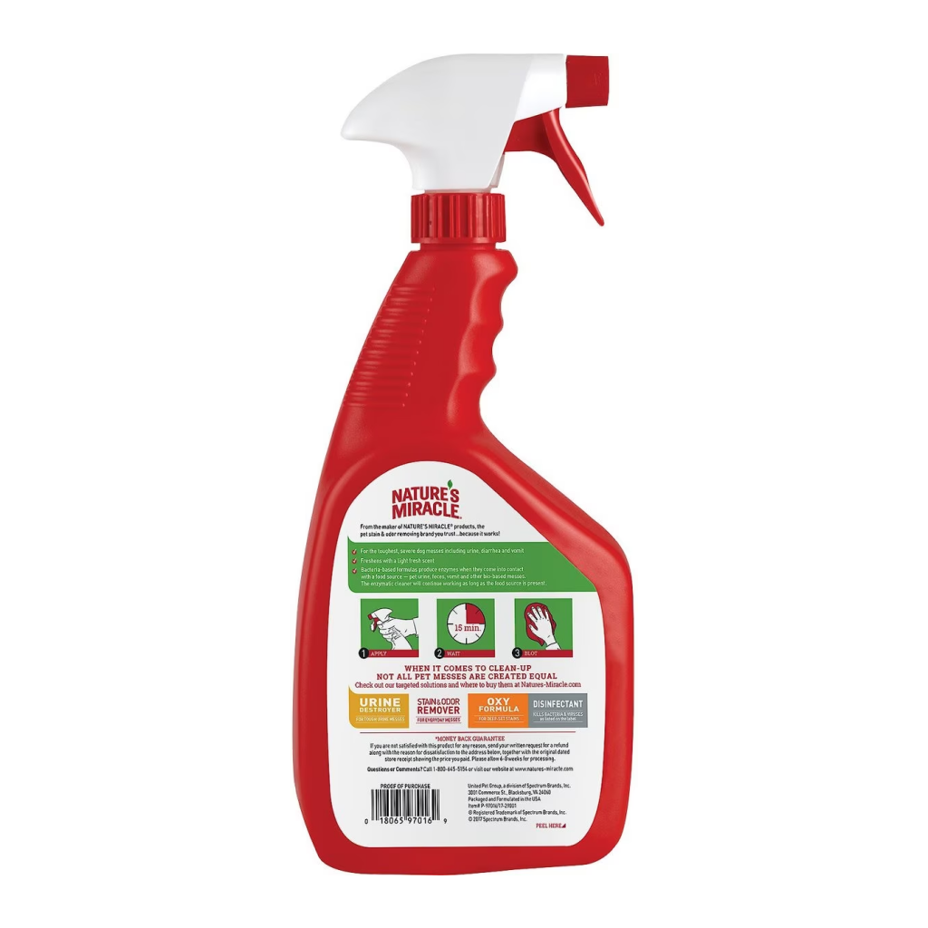 Nature&rsquo;s Miracle Dog Advanced Stain And Odor Remover Spray, 32-oz image number null