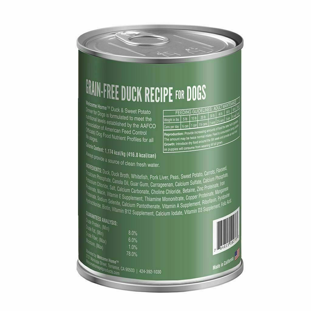 Welcome Home Grain-Free Duck Wet Dog Can, 12.5-oz image number null