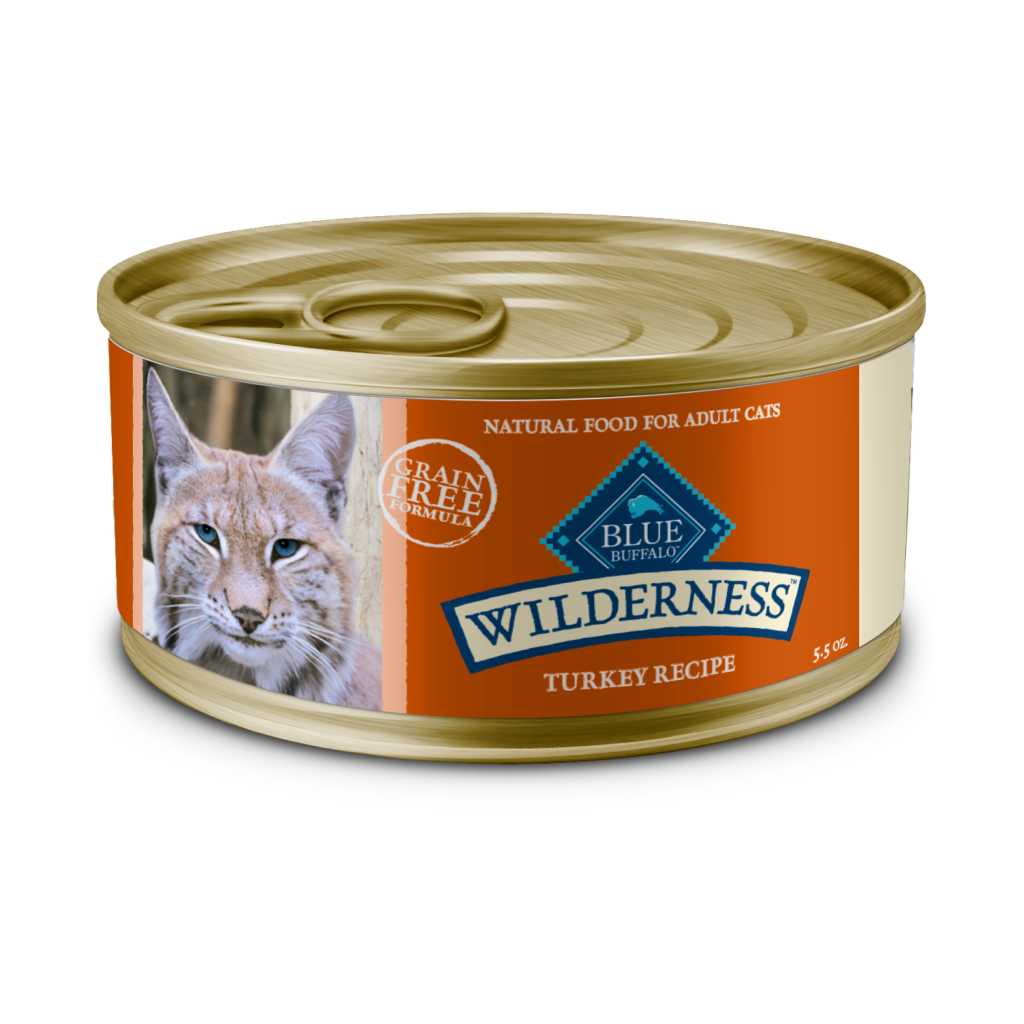 Blue Buffalo Wilderness Natural High-Protein Grain-Free Turkey Pat&eacute; Adult Wet Canned Cat Food, 5.5-oz image number null