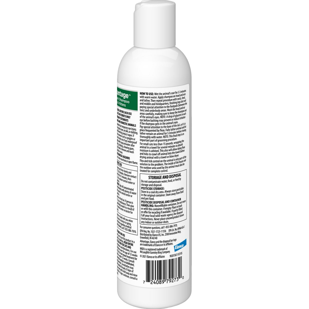 Advantage Flea & Tick Treatment Shampoo For Cats & Kittens, 8 Fl.-oz image number null