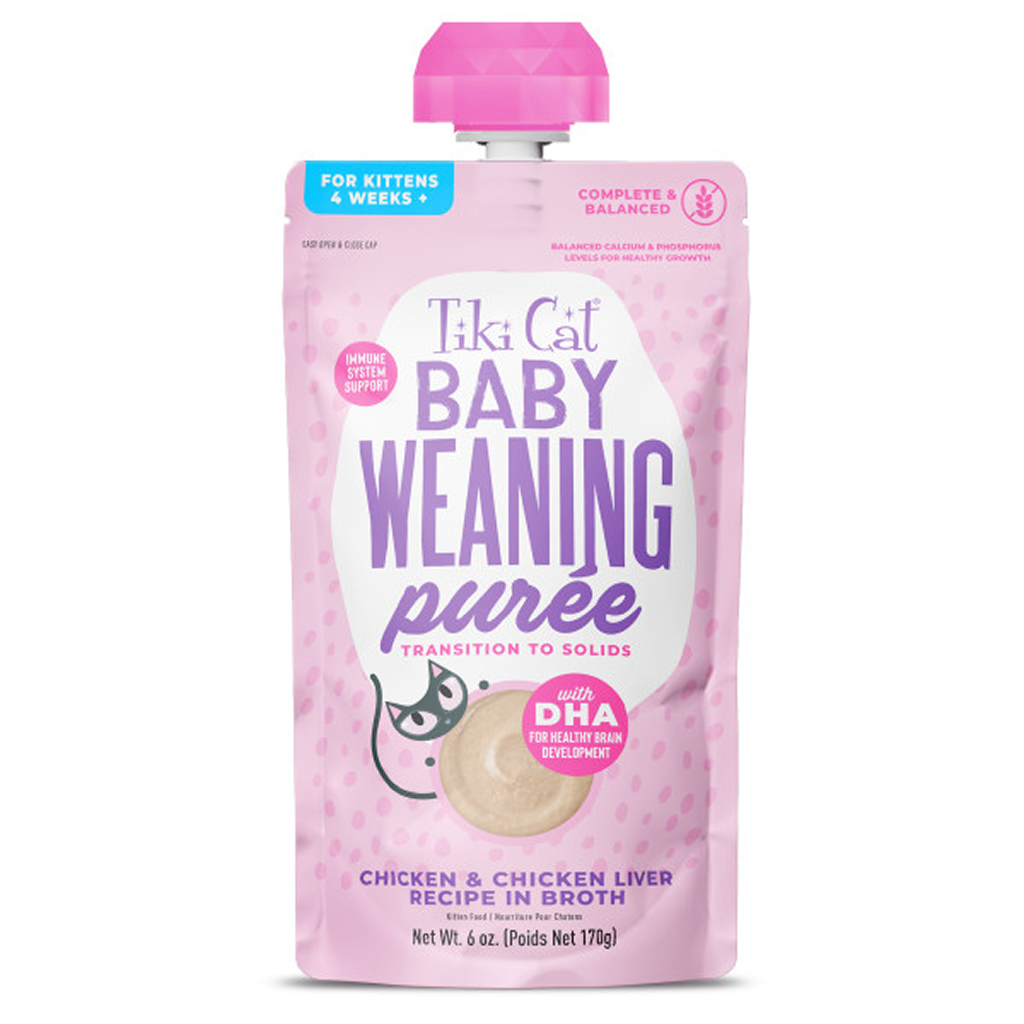 Tiki Cat Baby Weaning Puree Chicken, 6-oz image number null