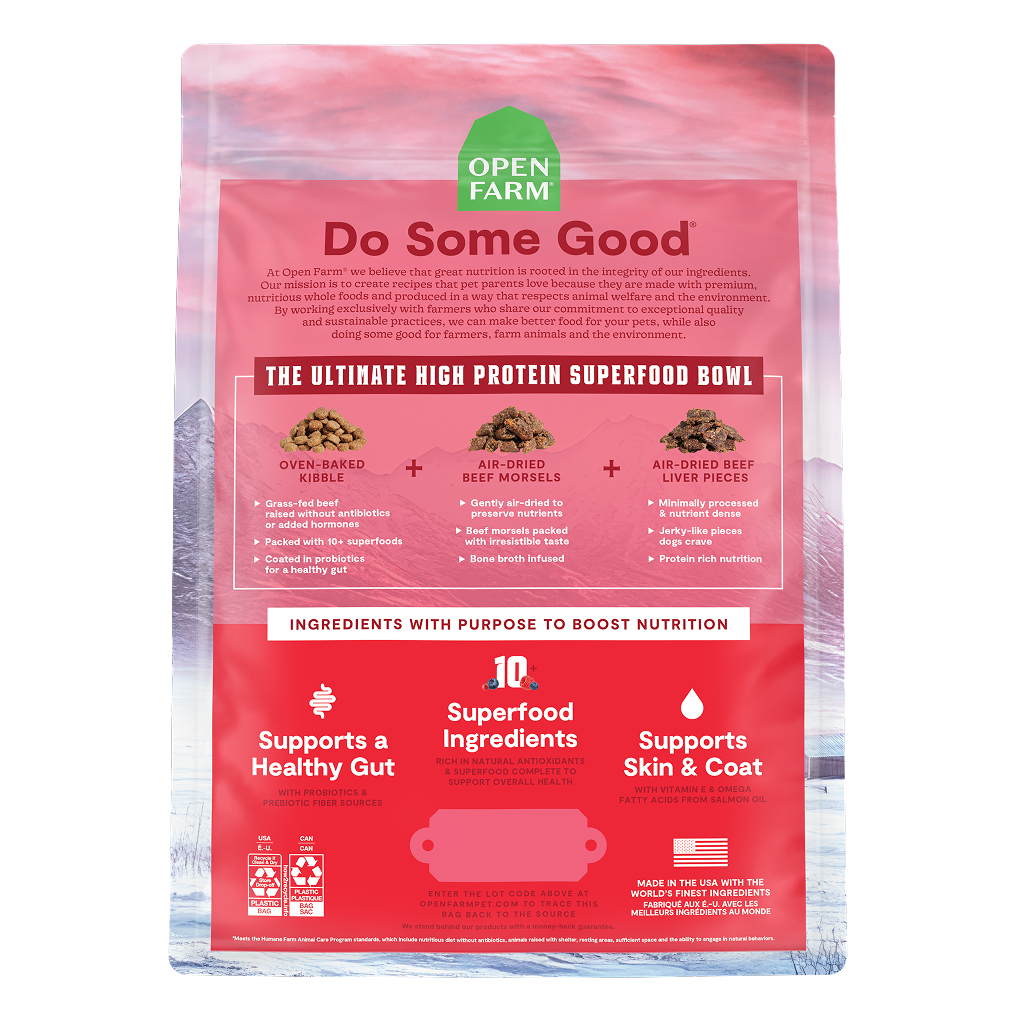 Open Farm Epic Blend Beef & Superfood Recipe, 18-lb image number null