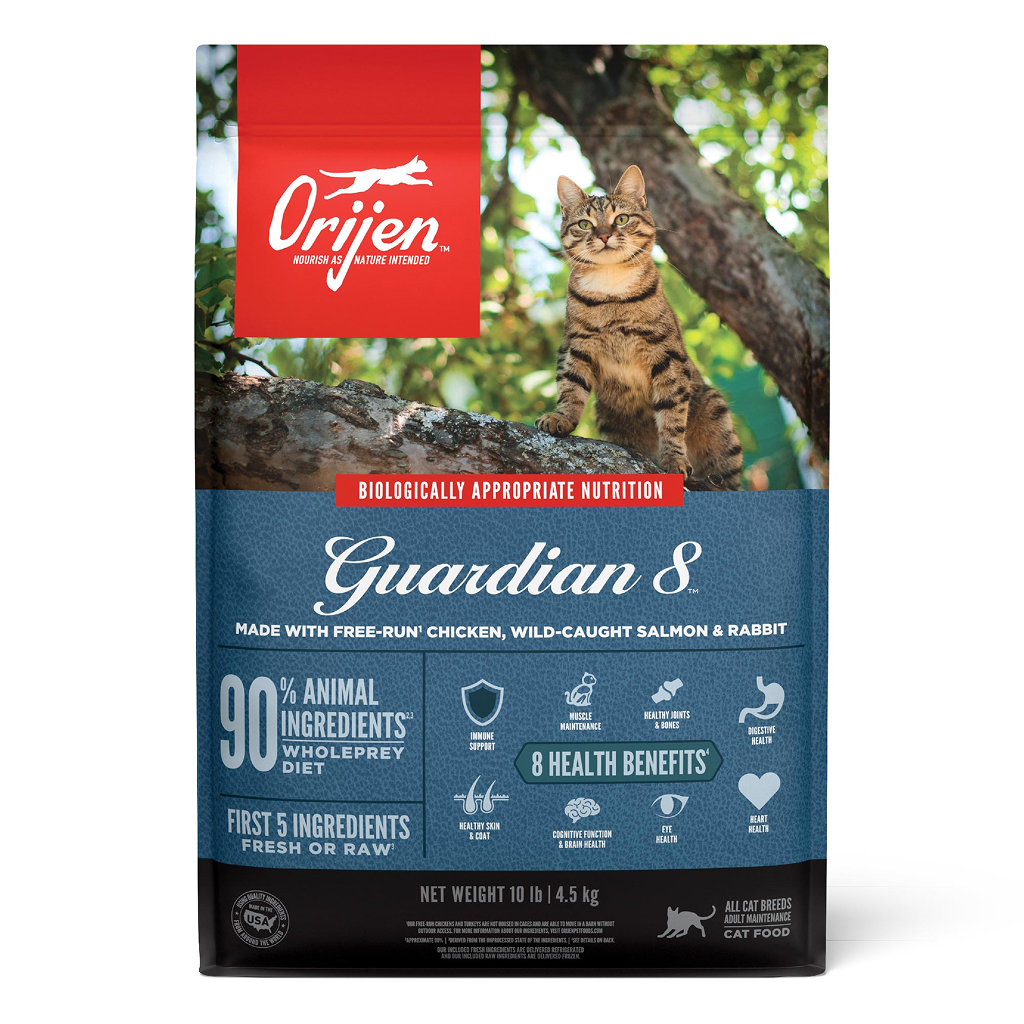 ORIJEN Guardian 8 Grain Free High Protein Premium Dry Cat Food, 10lb Bag image number null