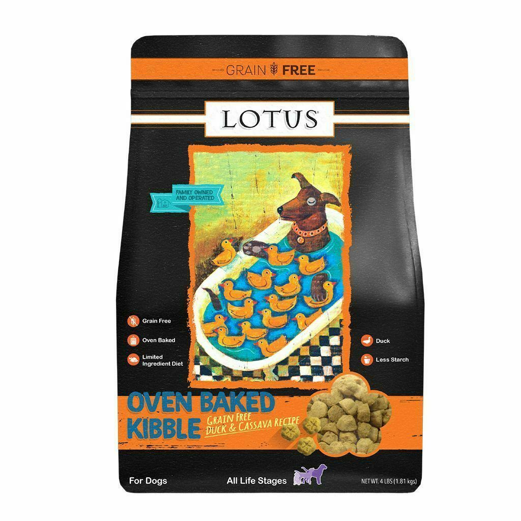 Lotus Grain-Free Duck & Cassava Oven-Baked Dry Dog Food, 20-lb image number null