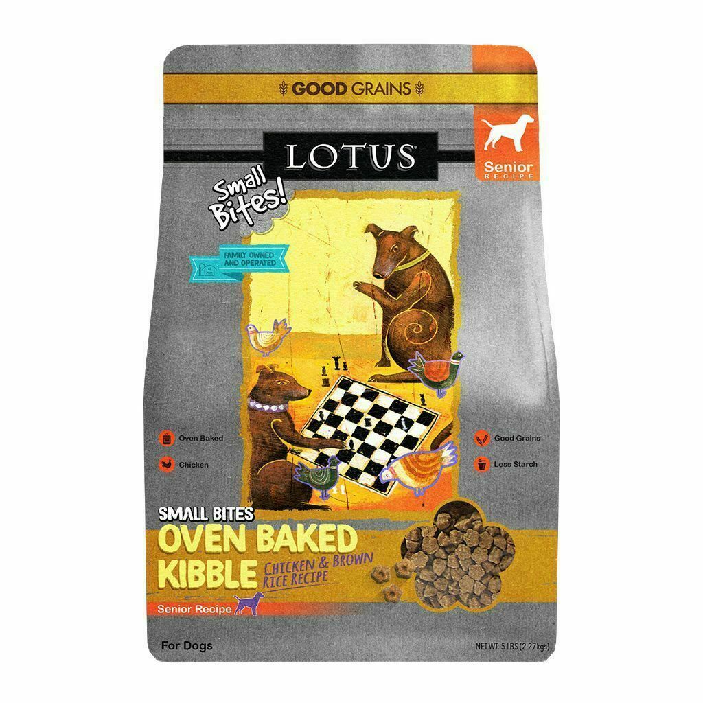 Lotus Small Bites Good Grains Chicken Senior Special Needs Recipe Dry Dog Food, 12.5-lb image number null