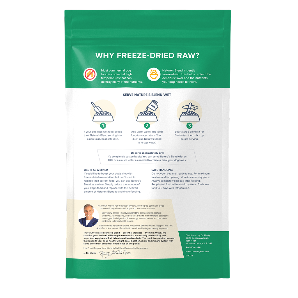 Dr. Marty Nature's Blend Essential Wellness Premium Origin Freeze Dried Raw Dog Food, 48-oz image number null