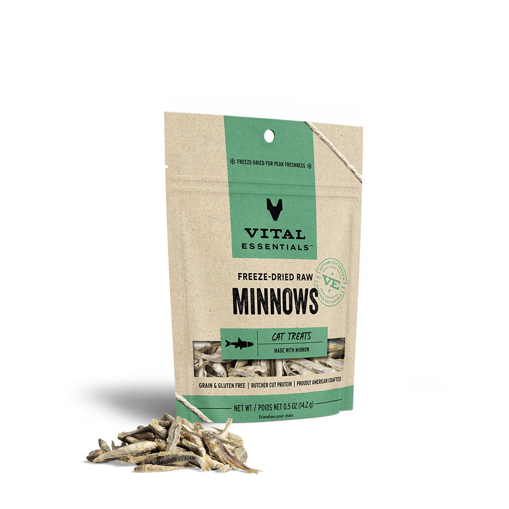 Vital Essentials Freeze-Dried Minnows Cat Treat, 0.5-oz image number null
